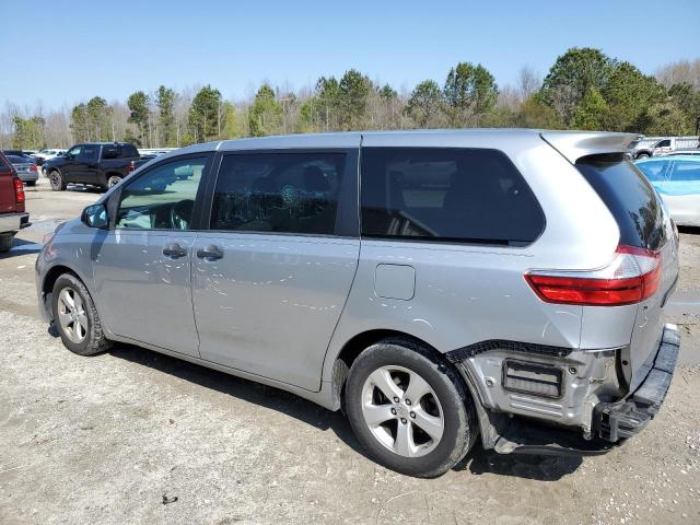 5TDZK3DC8GS706759 - 2016 TOYOTA SIENNA SILVER photo 2