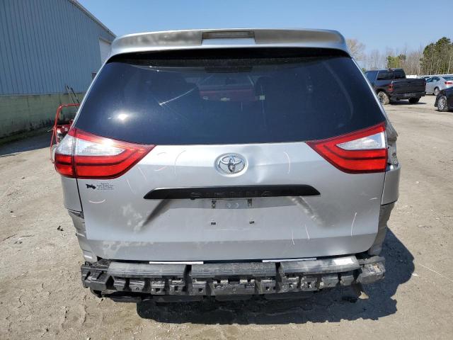 5TDZK3DC8GS706759 - 2016 TOYOTA SIENNA SILVER photo 6