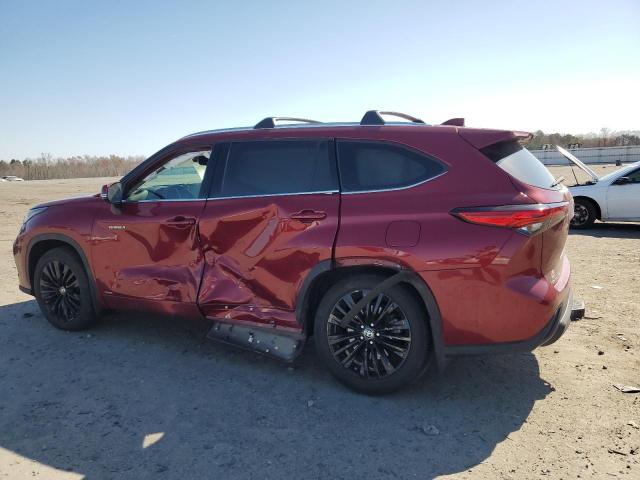 5TDDBRCH6MS016465 - 2021 TOYOTA HIGHLANDER HYBRID LIMITED RED photo 2