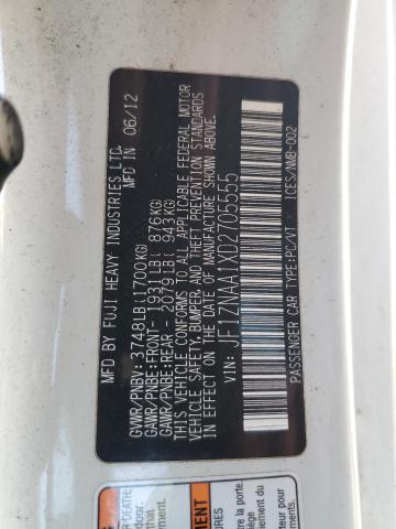 JF1ZNAA1XD2705555 - 2013 TOYOTA SCION FR-S 白色 照片 12