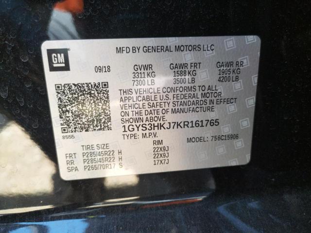 1GYS3HKJ7KR161765 - 2019 CADILLAC ESCALADE ESV LUXURY BLACK photo 14