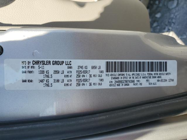 2A4RR8DG7BR703908 - 2011 CHRYSLER TOWN & COU TOURING L SILVER photo 13