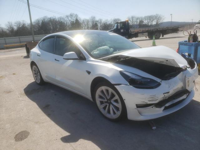 5YJ3E1EA3NF315602 - 2022 TESLA MODEL 3 WHITE photo 4