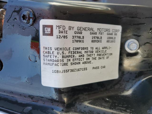 1G8AJ55F36Z167155 - 2006 SATURN ION LEVEL 2 银色 照片 12