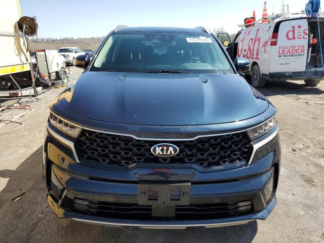 KNDRH4LG2M5017343 - 2021 KIA SORENTO EX BLUE photo 5