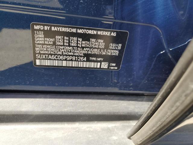 5UXTA6C06P9P81264 - 2023 BMW X5 XDRIVE45E Көк фото 12