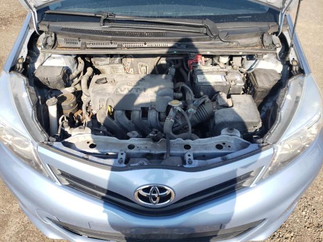 VNKKTUD35EA005618 - 2014 TOYOTA YARIS BLUE photo 11