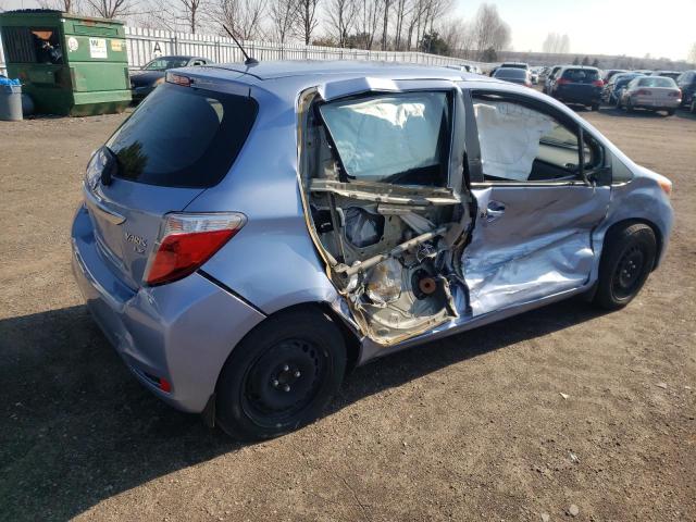 VNKKTUD35EA005618 - 2014 TOYOTA YARIS BLUE photo 3