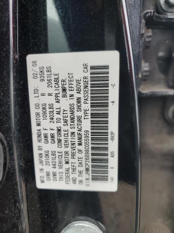 JHMCP26898C055959 - 2008 HONDA ACCORD EXL BLACK photo 13