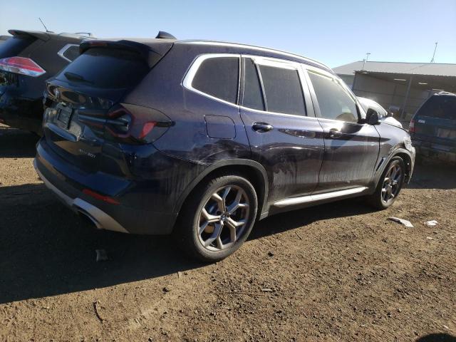 5UX53DP02N9M37915 - 2022 BMW X3 XDRIVE30I BLUE photo 3