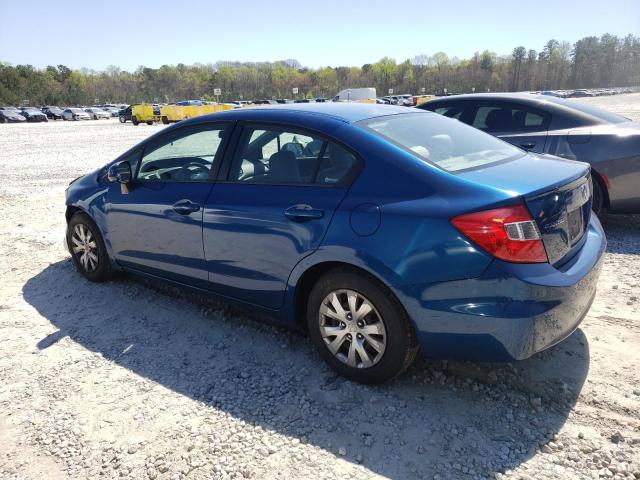 2HGFB2F59CH511064 - 2012 HONDA CIVIC LX BLUE photo 2