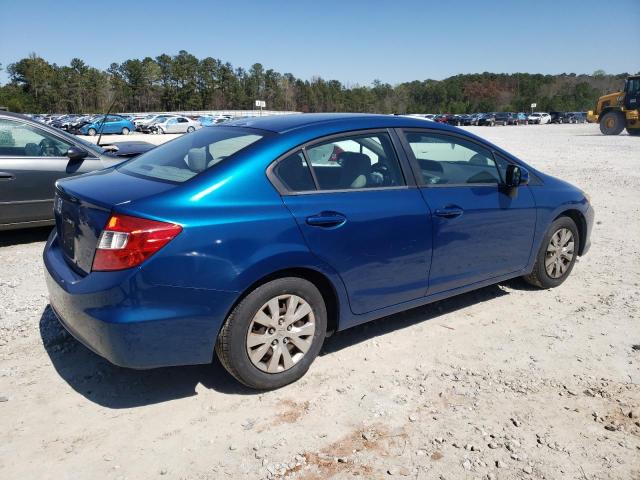 2HGFB2F59CH511064 - 2012 HONDA CIVIC LX BLUE photo 3