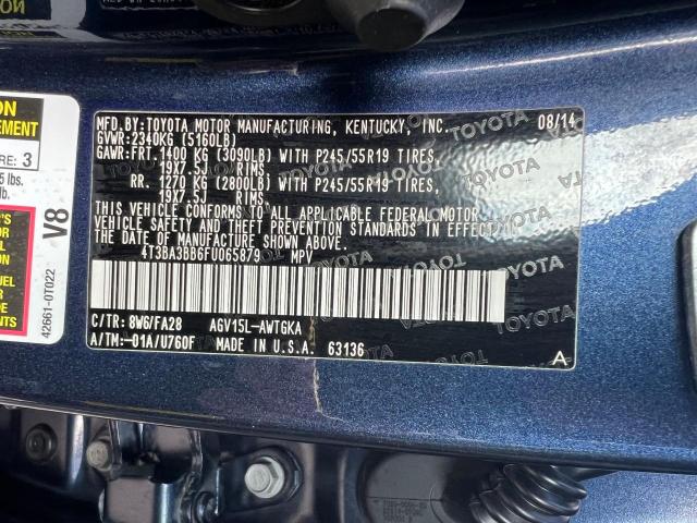 4T3BA3BB6FU065879 - 2015 TOYOTA VENZA LE BLUE photo 10