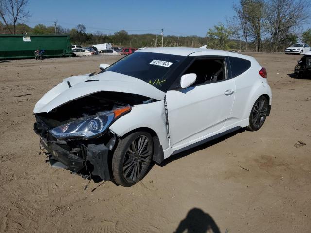 KMHTC6AE5GU284726 - 2016 HYUNDAI VELOSTER TURBO WHITE photo 1