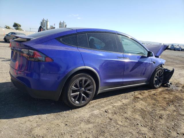 7SAXCBE67NF331653 - 2022 TESLA MODEL X BLUE photo 3