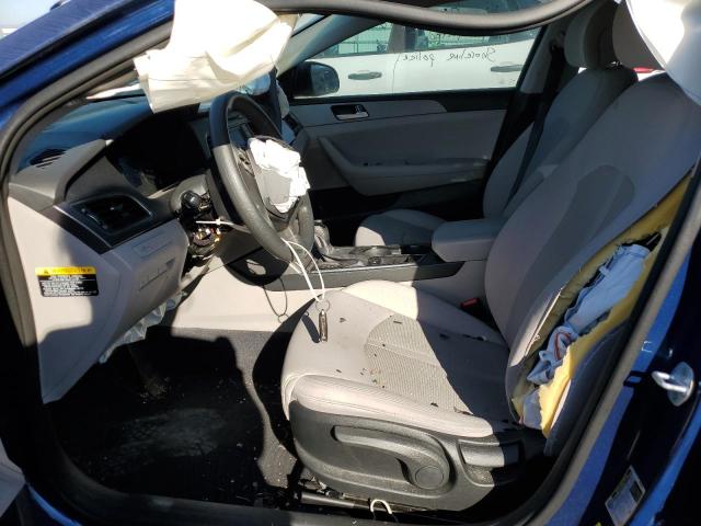 5NPE24AF6FH026205 - 2015 HYUNDAI SONATA SE BLUE photo 7