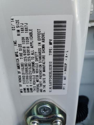 5J6TF2H53EL002610 - 2014 HONDA CROSSTOUR EXL თეთრი ფოტო 13