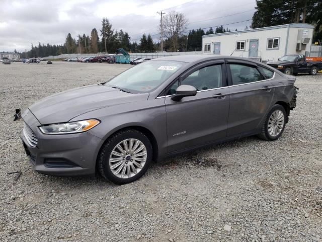 3FA6P0UU0ER317552 - 2014 FORD FUSION S HYBRID GRAY photo 1