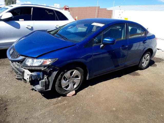 19XFB2F55EE031200 - 2014 HONDA CIVIC LX BLUE photo 1