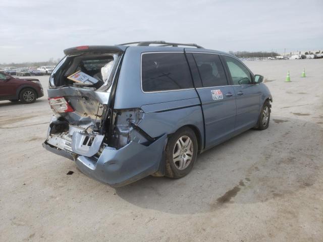 5FNRL38407B072965 - 2007 HONDA ODYSSEY EX BLUE photo 3