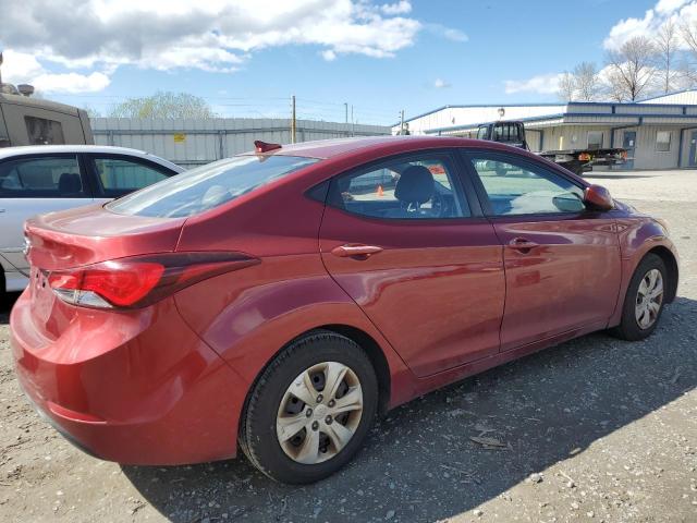 5NPDH4AE1GH734851 - 2016 HYUNDAI ELANTRA SE RED photo 3