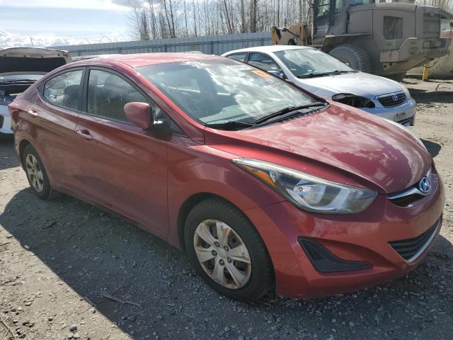 5NPDH4AE1GH734851 - 2016 HYUNDAI ELANTRA SE RED photo 4