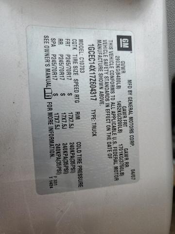 1GCEC14X17Z604317 - 2007 CHEVROLET SILVERADO C1500 CLASSIC BEIGE photo 12