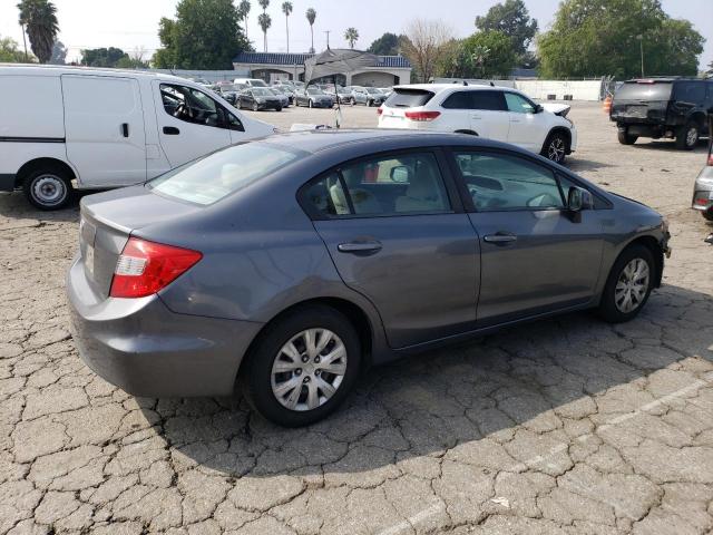 19XFB2F57CE351647 - 2012 HONDA CIVIC LX GRAY photo 3