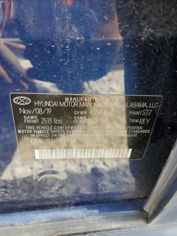 5NPEL4JA3LH003252 - 2020 HYUNDAI SONATA SEL BLUE photo 12