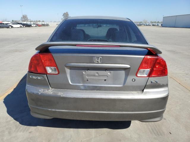 2HGES16584H634782 - 2004 HONDA CIVIC LX GRAY photo 6