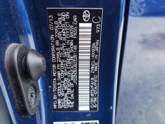 JTDZN3EU6D3281148 - 2013 TOYOTA PRIUS V BLUE photo 12