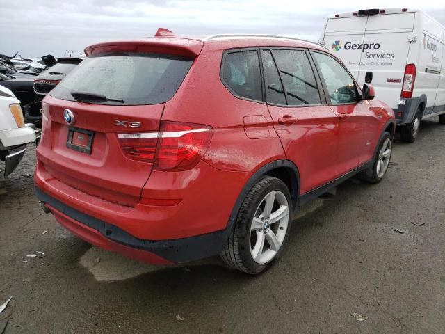 5UXWX9C31H0W70649 - 2017 BMW X3 XDRIVE28I RED photo 3