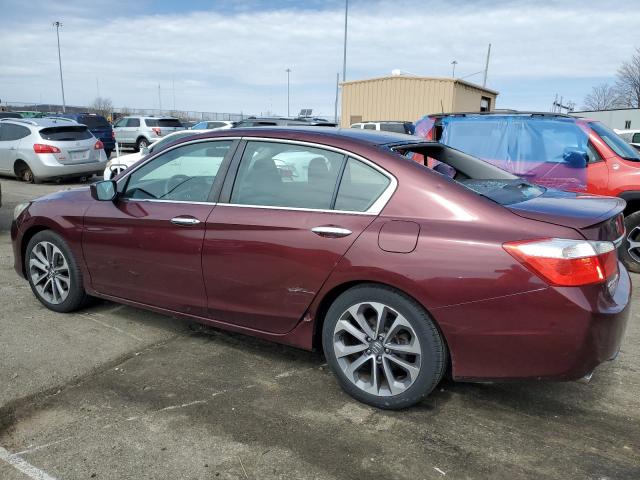 1HGCR2F50FA246911 - 2015 HONDA ACCORD SPORT BURGUNDY photo 2