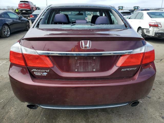 1HGCR2F50FA246911 - 2015 HONDA ACCORD SPORT BURGUNDY photo 6