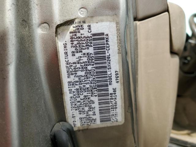 4T1BG22K2VU142957 - 1997 TOYOTA CAMRY CE GRAY photo 12