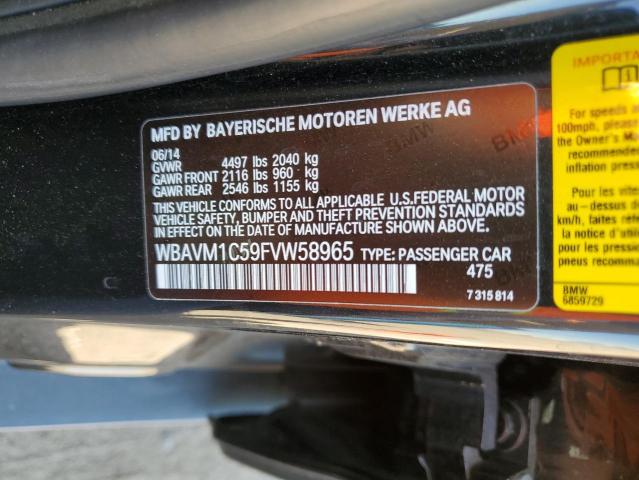 WBAVM1C59FVW58965 - 2015 BMW X1 SDRIVE28I BLACK photo 12