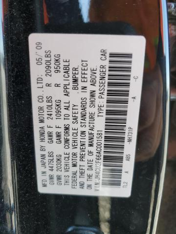 JH4CU2F66AC001581 - 2010 ACURA TSX BLACK photo 12