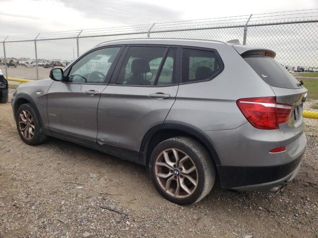 5UXWX9C52D0D00020 - 2013 BMW X3 XDRIVE28I GRAY photo 2