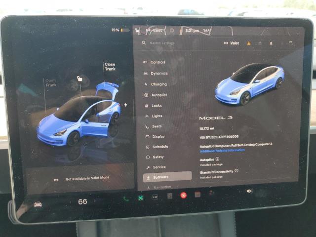 5YJ3E1EA3PF499006 - 2023 TESLA MODEL 3 თეთრი ფოტო 9