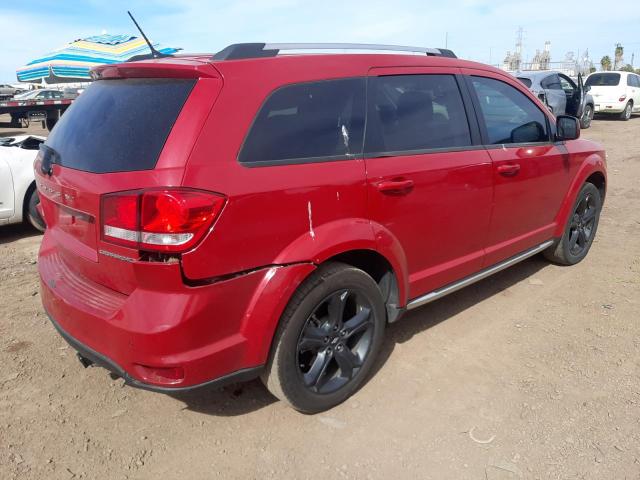 3C4PDCGB4JT260661 - 2018 DODGE JOURNEY CROSSROAD RED photo 3