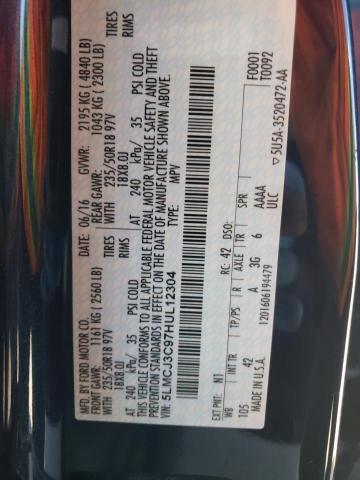 5LMCJ3C97HUL12304 - 2017 LINCOLN MKC RESERVE Mavi fotoğraf 14