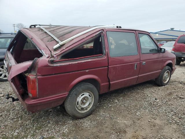 1B4GK54R1LX221730 - 1990 DODGE GRAND CARA LE BURGUNDY photo 3