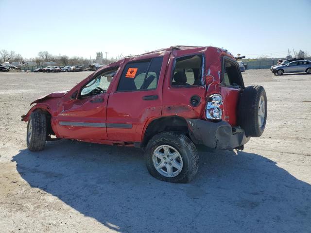 1J4GL48K94W152519 - 2004 JEEP LIBERTY SPORT RED photo 2