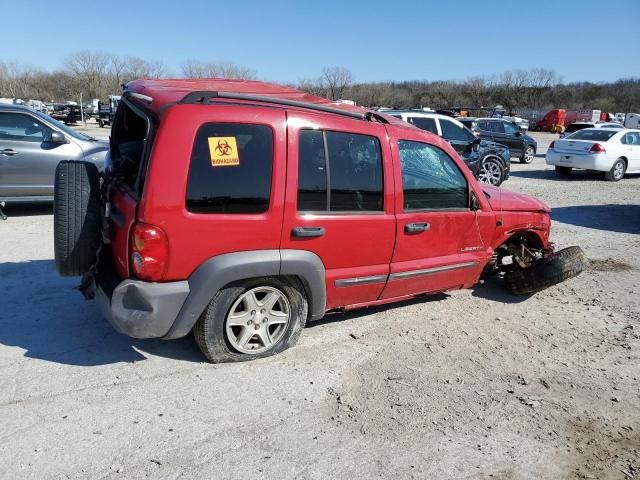 1J4GL48K94W152519 - 2004 JEEP LIBERTY SPORT RED photo 3