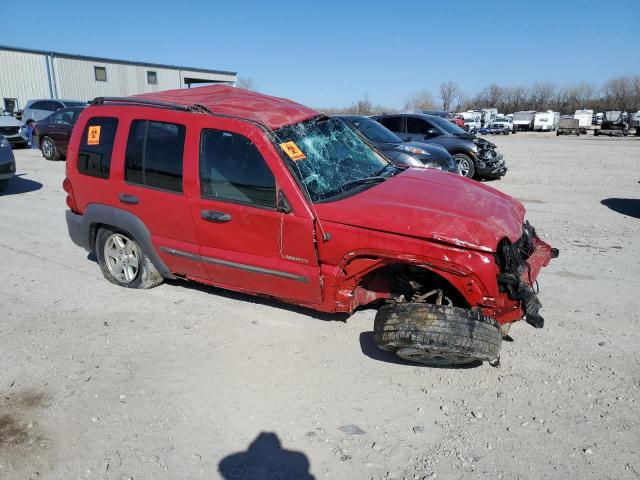 1J4GL48K94W152519 - 2004 JEEP LIBERTY SPORT RED photo 4