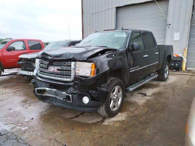 1GT125C8XBF197370 - 2011 GMC SIERRA K2500 DENALI BLACK photo 2