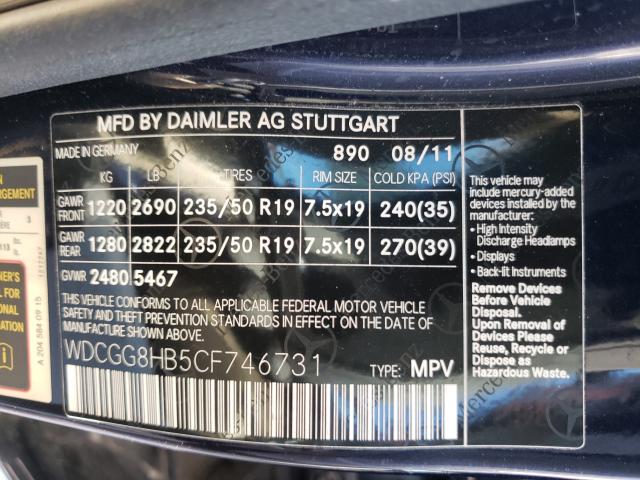 WDCGG8HB5CF746731 - 2012 MERCEDES-BENZ GLK 350 4MATIC BLUE photo 10