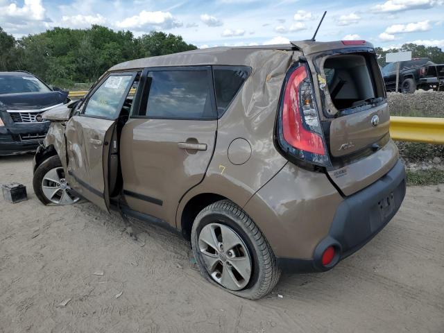 KNDJN2A20F7161580 - 2015 KIA SOUL BROWN photo 2