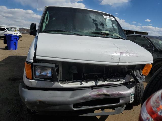 1FTRE14W96HA14387 - 2006 FORD ECONOLINE E150 VAN WHITE photo 5