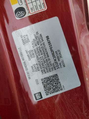 1G1FK1R62P0159798 - 2023 CHEVROLET CAMARO ZL1 BURGUNDY photo 12